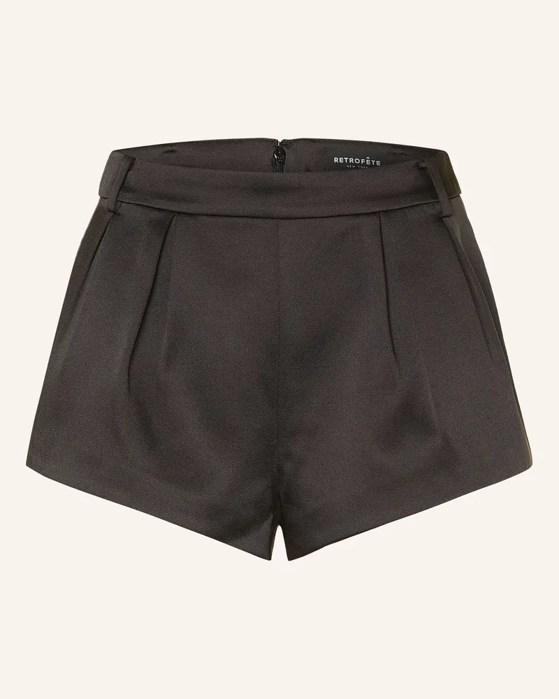 Retrofête Satinshorts Colton schwarz Schwarz