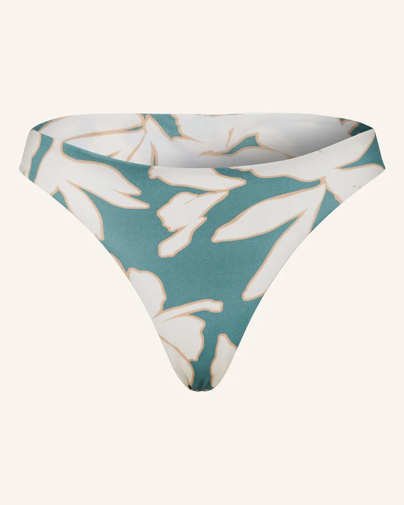 watercult Brazilian-Bikini-Hose FLORAL ABSTRACT Petrol