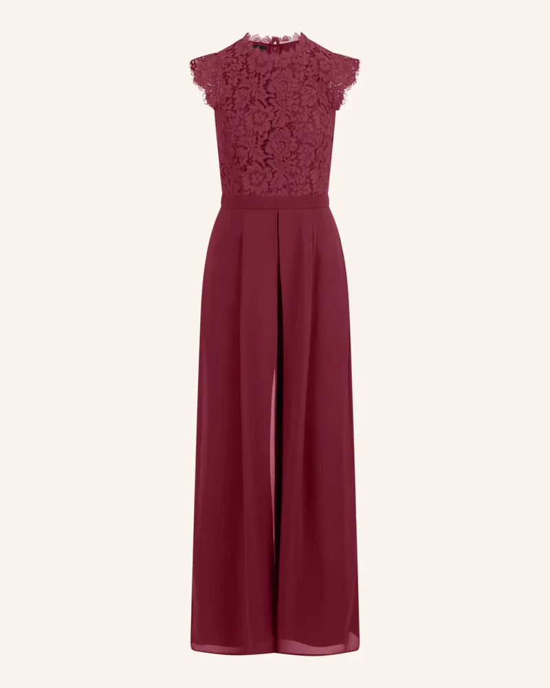 Apart Jumpsuit mit Spitze Rot