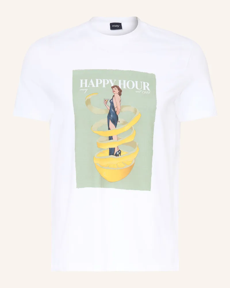 Mey Schlafshirt Serie Fizz & Flavours weiss Weiss