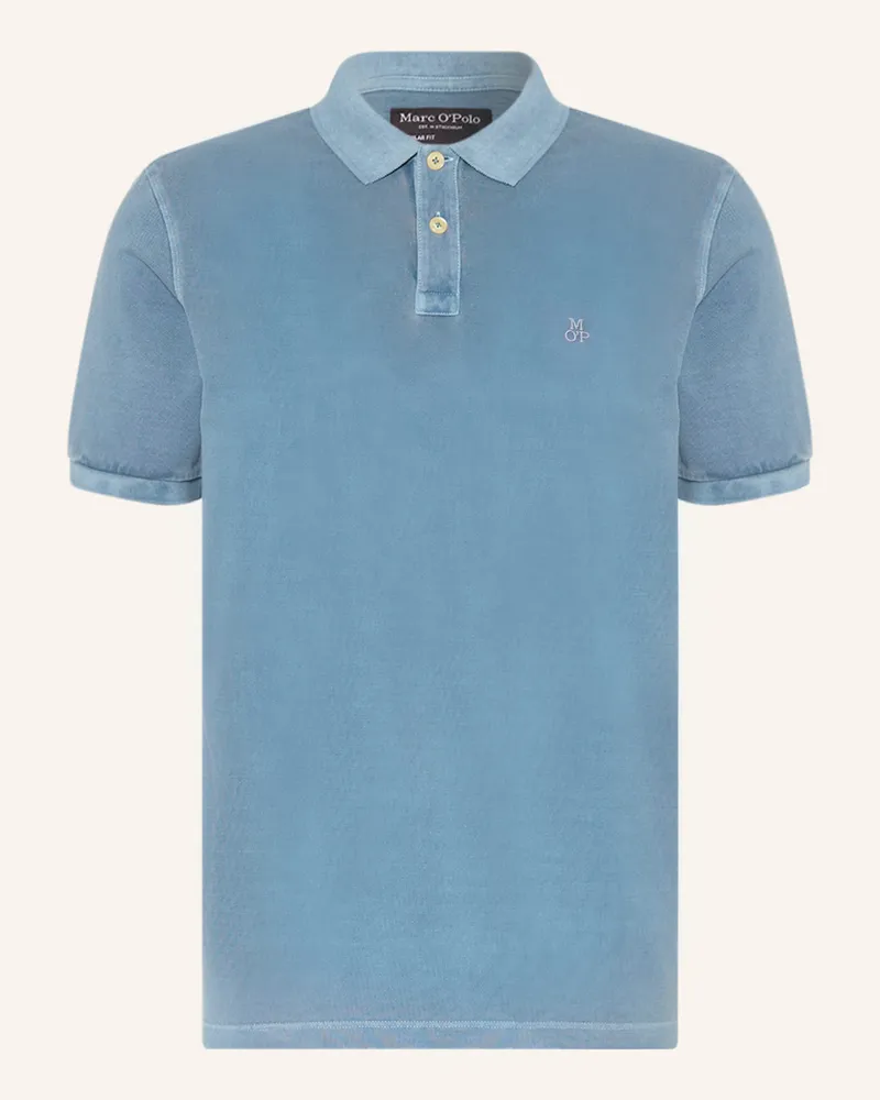 Marc O'Polo Piqué-Poloshirt blau Blaugrau