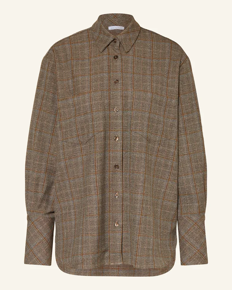 Mrs & HUGS Hemdbluse braun Braun