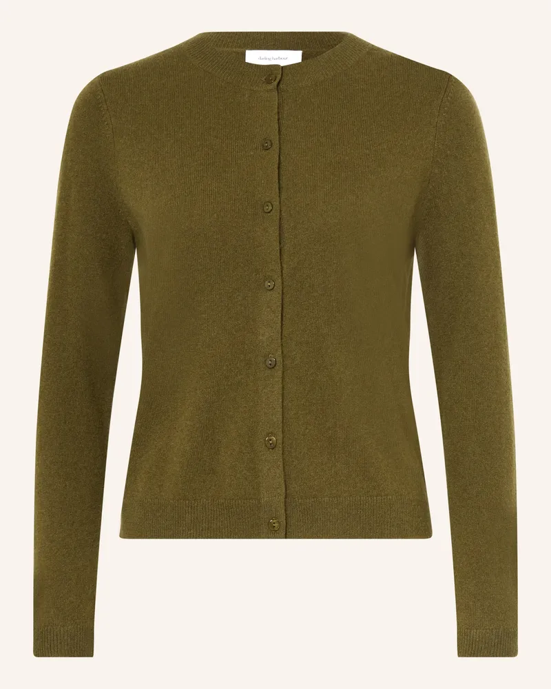 Darling Harbour Strickjacke Aus Cashmere gruen Olive