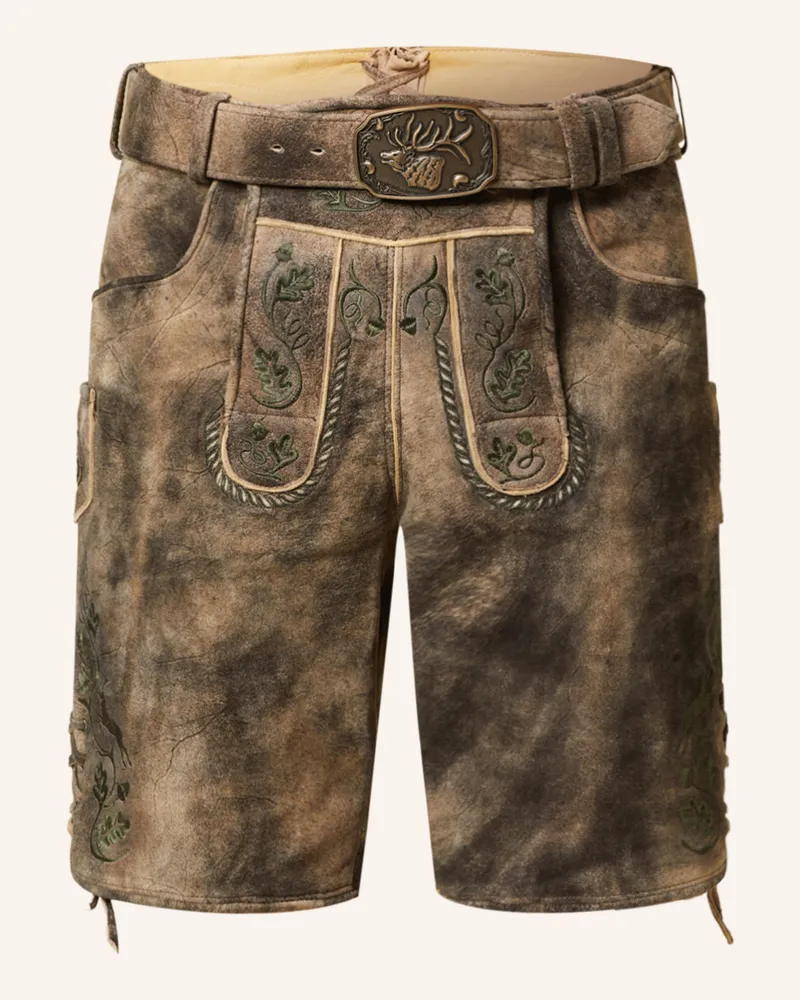 Spieth & Wensky Trachten-Lederhose Botwin braun Dunkelbraun