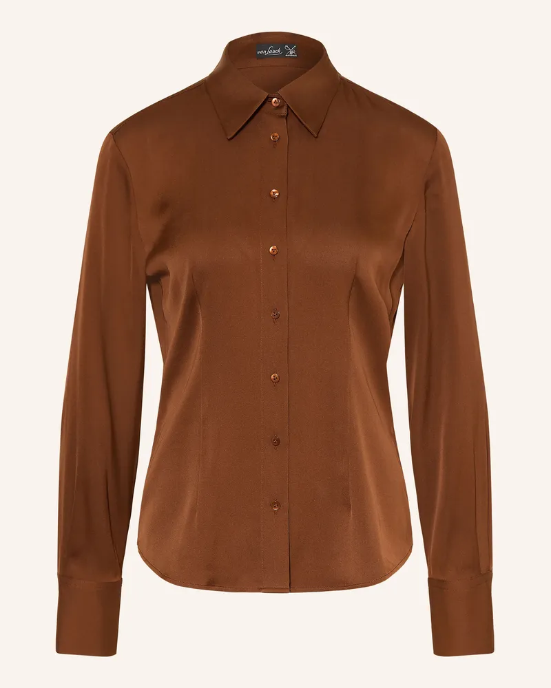 van Laack Hemdbluse Vl-Uliz-Xx Mit Seide braun Braun