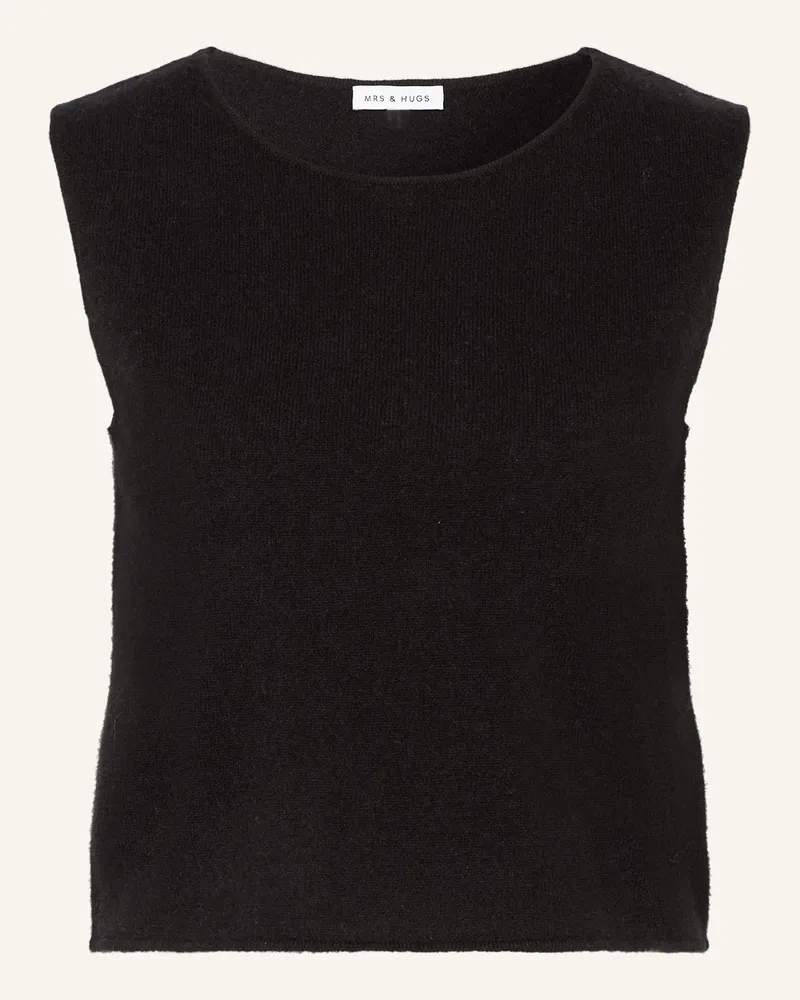 Mrs & HUGS Stricktop mit Cashmere Schwarz