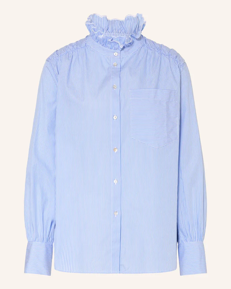 Rich&Royal Bluse Mit Rüschen blau Hellblau