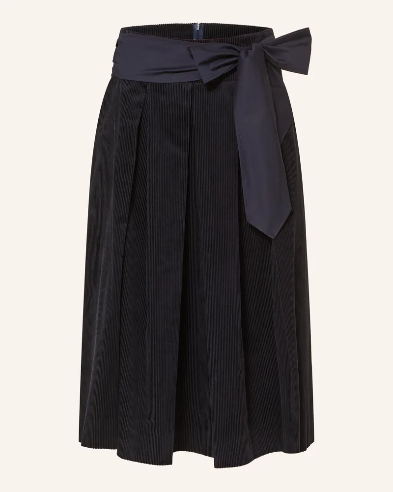 Die Rockmacherin Trachtenrock Kochelsee Aus Cord blau Dunkelblau