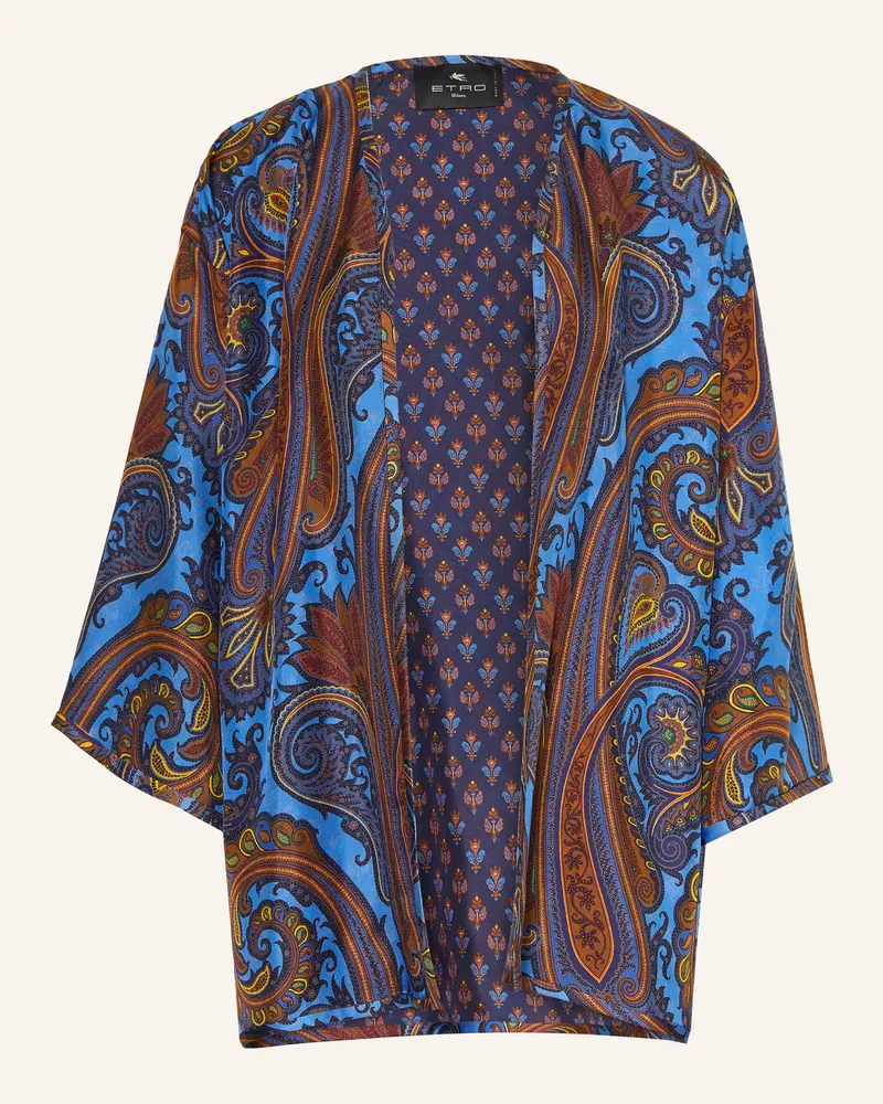 Etro Seidenhülle Mit 3/4-Arm blau Blau