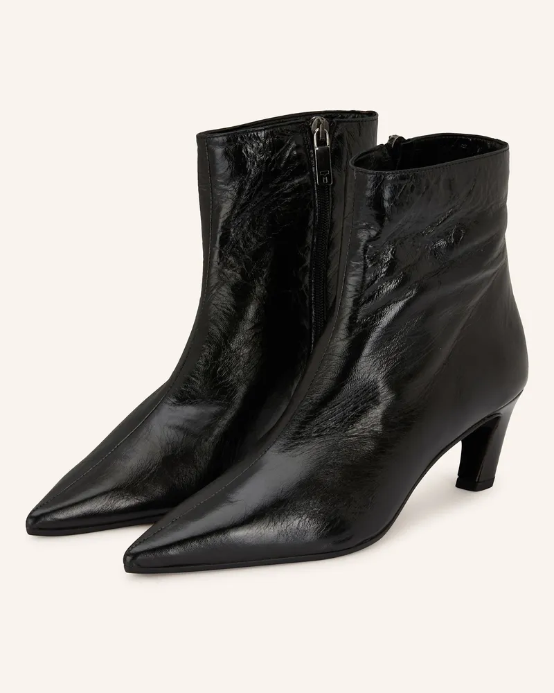 Thea Mika Lackstiefeletten Schwarz