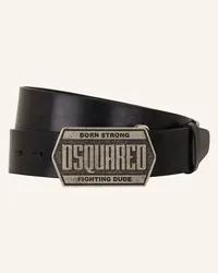 Dsquared2 Ledergürtel Schwarz