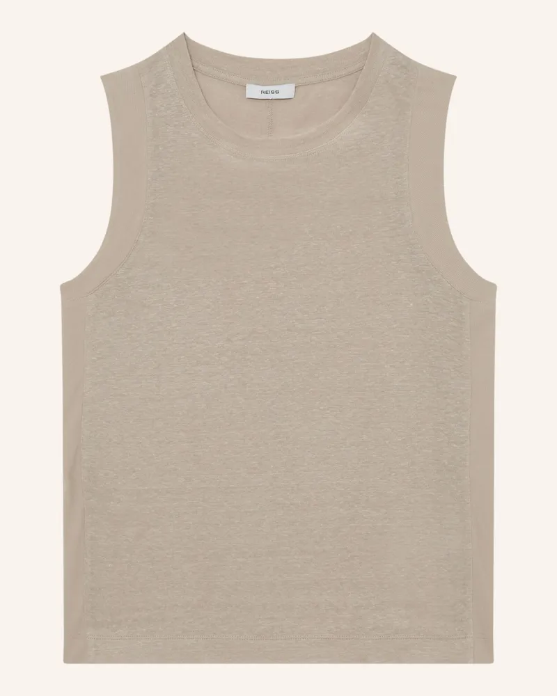 Reiss Top Amy Mit Leinen beige Beige