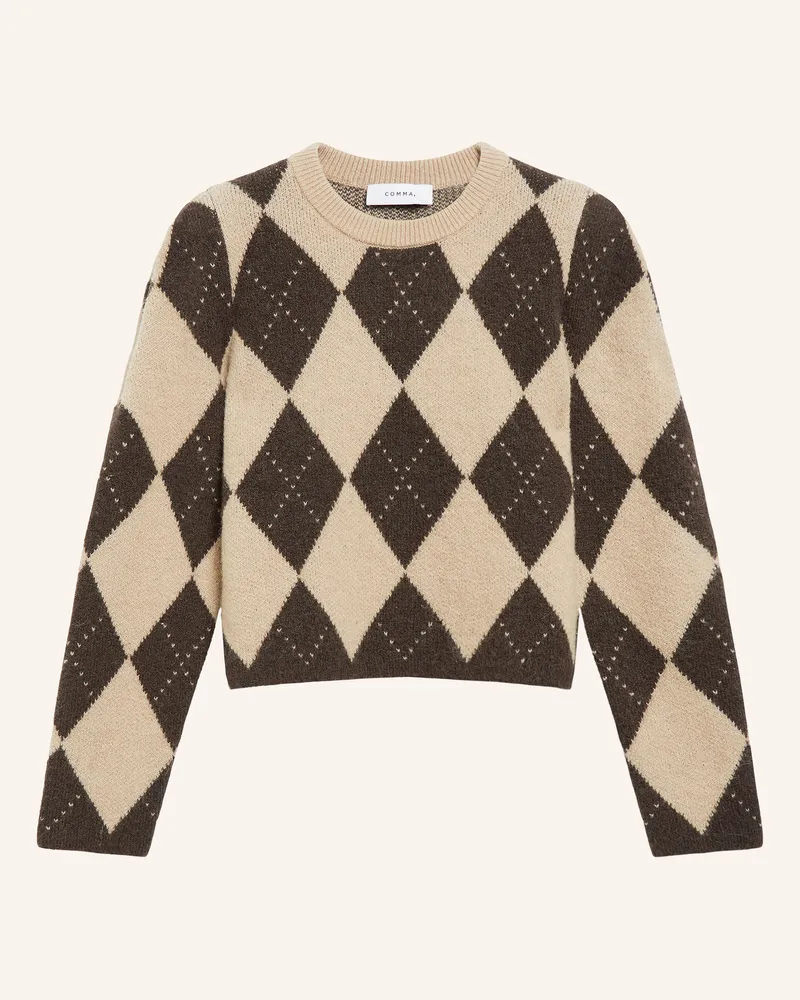COMMA Pullover braun Dunkelbraun