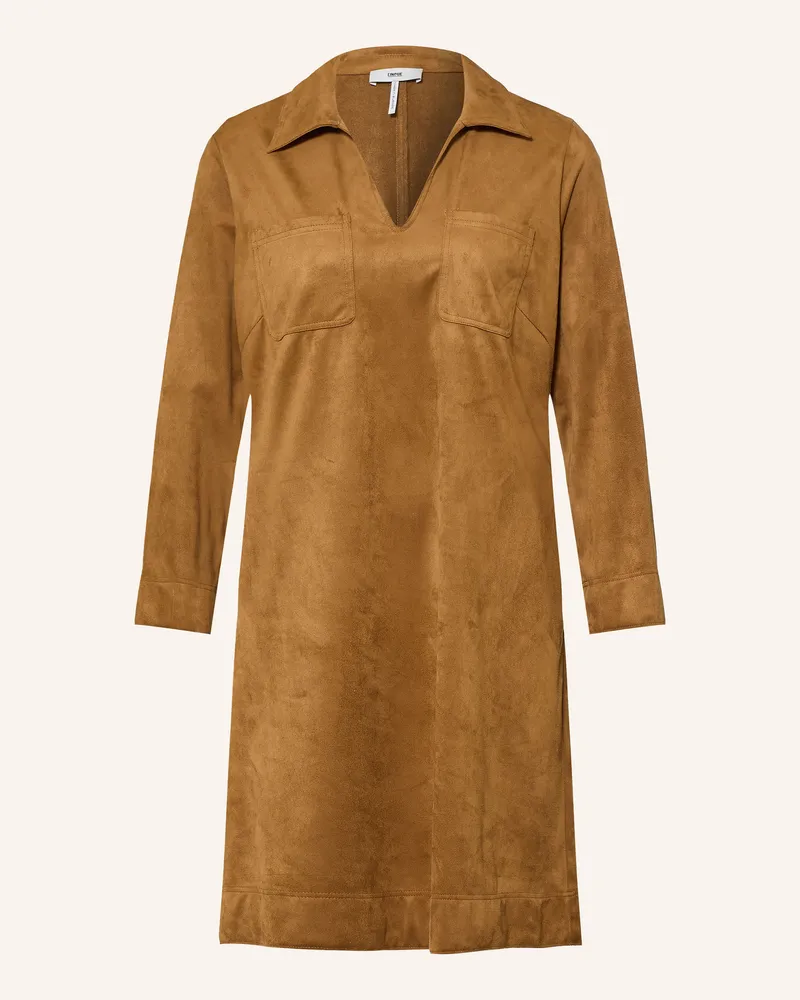 cinque Kleid Cidenim In Lederoptik braun Cognac