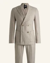 HUGO BOSS Business Anzug C-HANRY-2PCS-DB-242 Slim Fit Beige