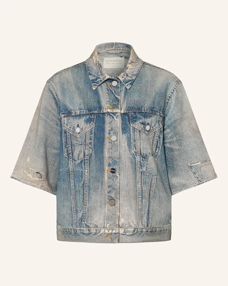 AllSaints Sweatjacke Juni In Jeansoptik blau Blau