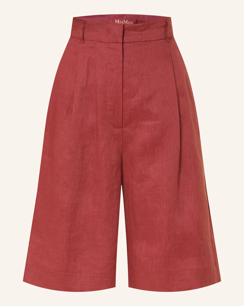 Max Mara Leinenshorts Caravan rot Dunkelrot