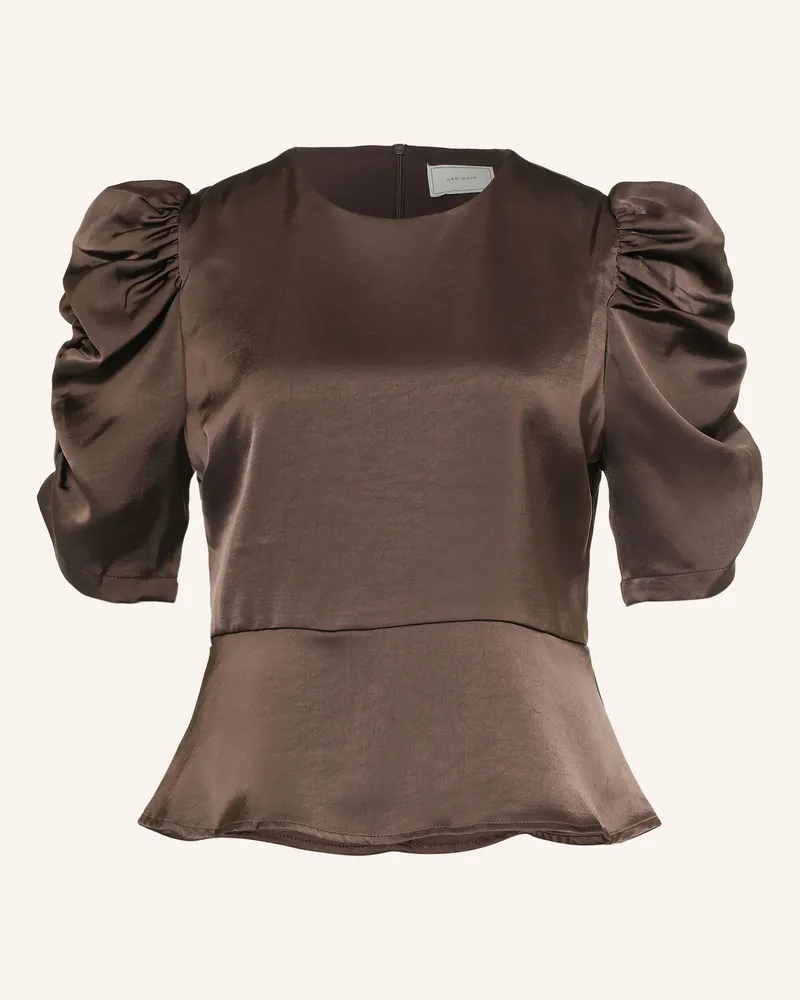 Neo Noir Blusenshirt Benua Aus Satin braun Dunkelbraun