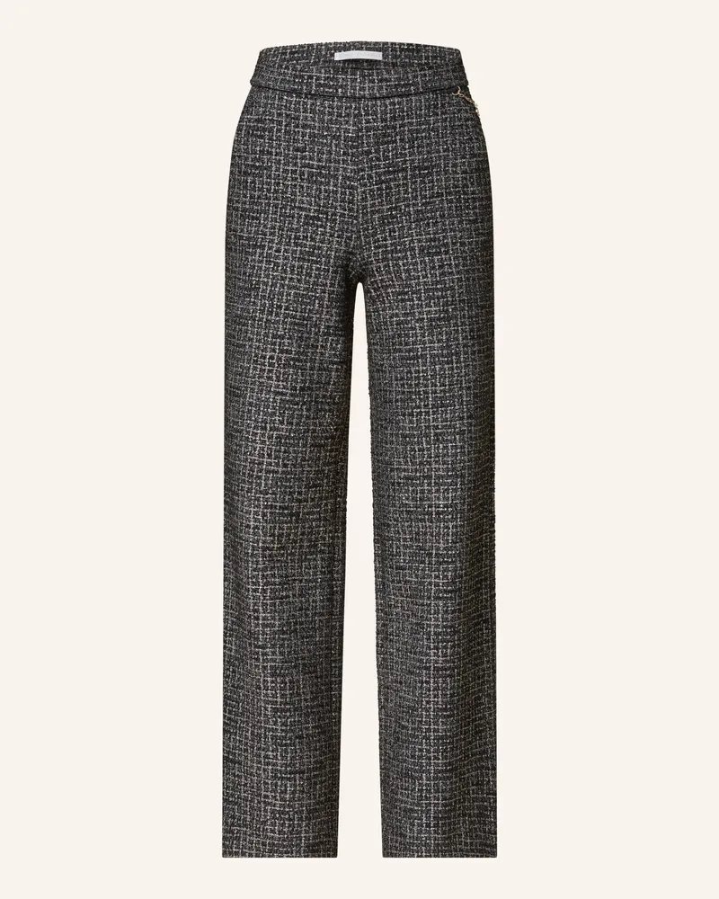 RAFFAELLO ROSSI  Marlenehose PALINA aus Bouclé mit Glitzergarn Schwarz
