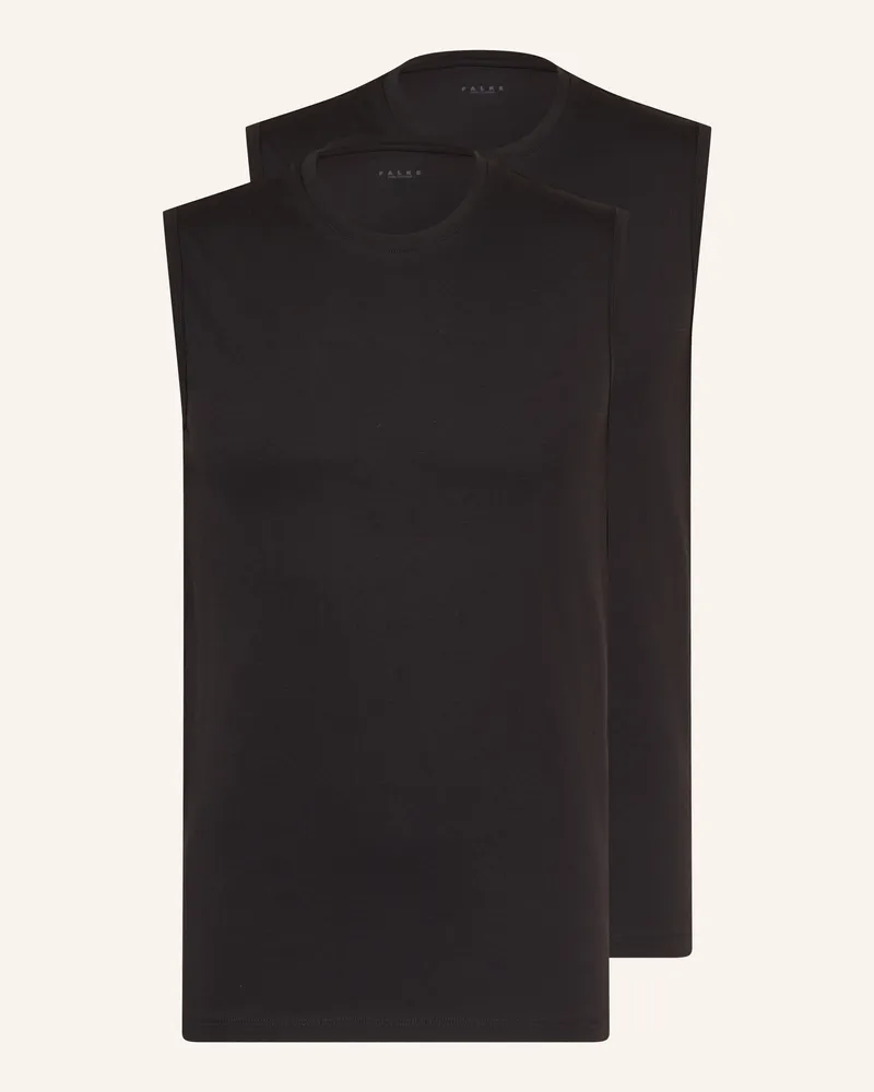 Falke 2er-Pack Unterhemden Daily Comfort schwarz Schwarz