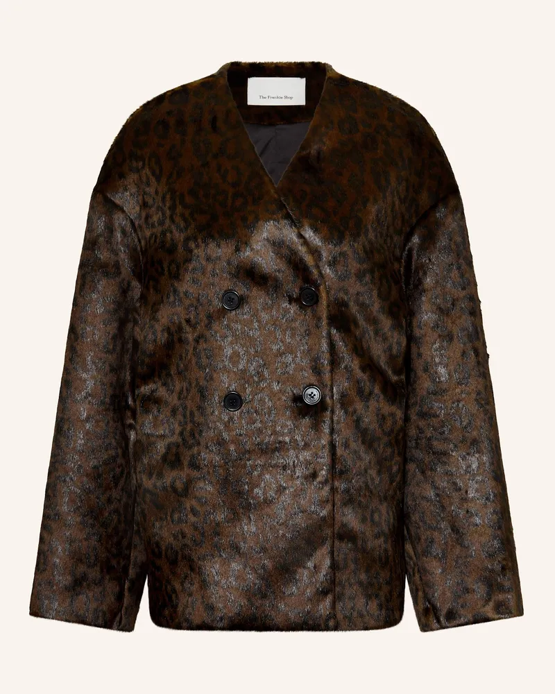 FRANKIE Shop Kunstfell-Jacke Valentina braun Dunkelbraun