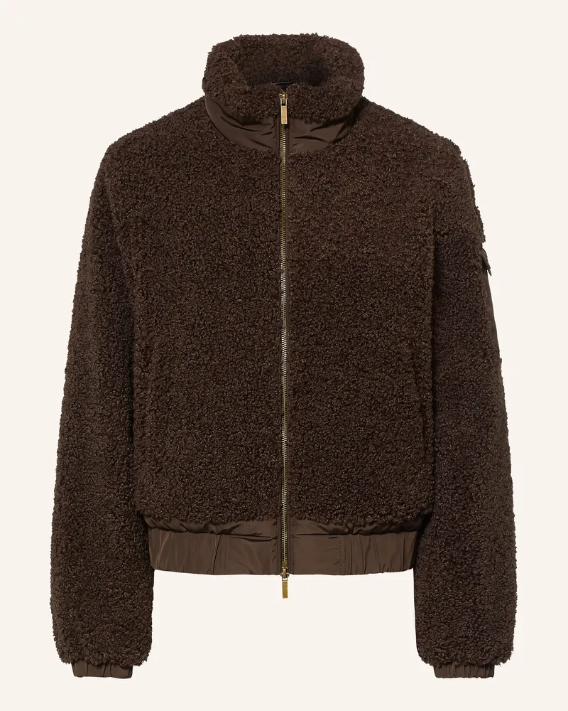Darling Harbour Teddyfell-Jacke Im Materialmix braun Dark