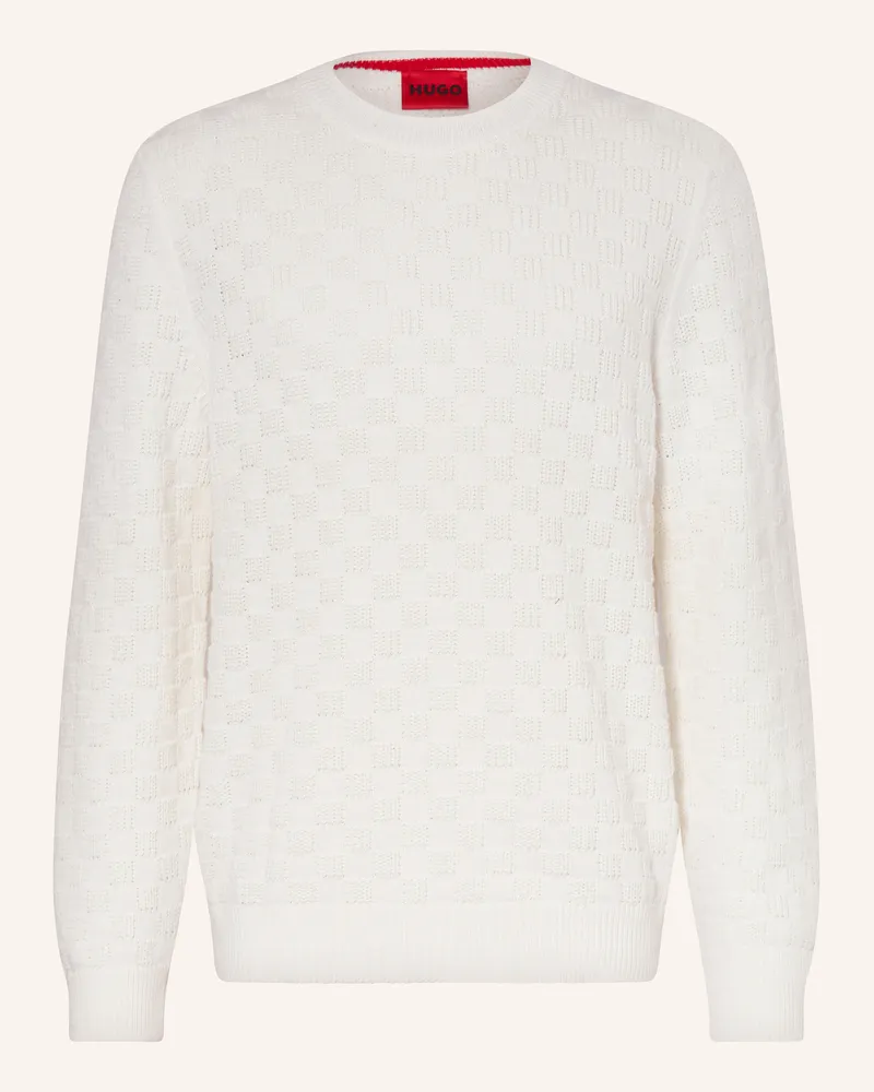 HUGO BOSS Pullover Selio weiss Weiss