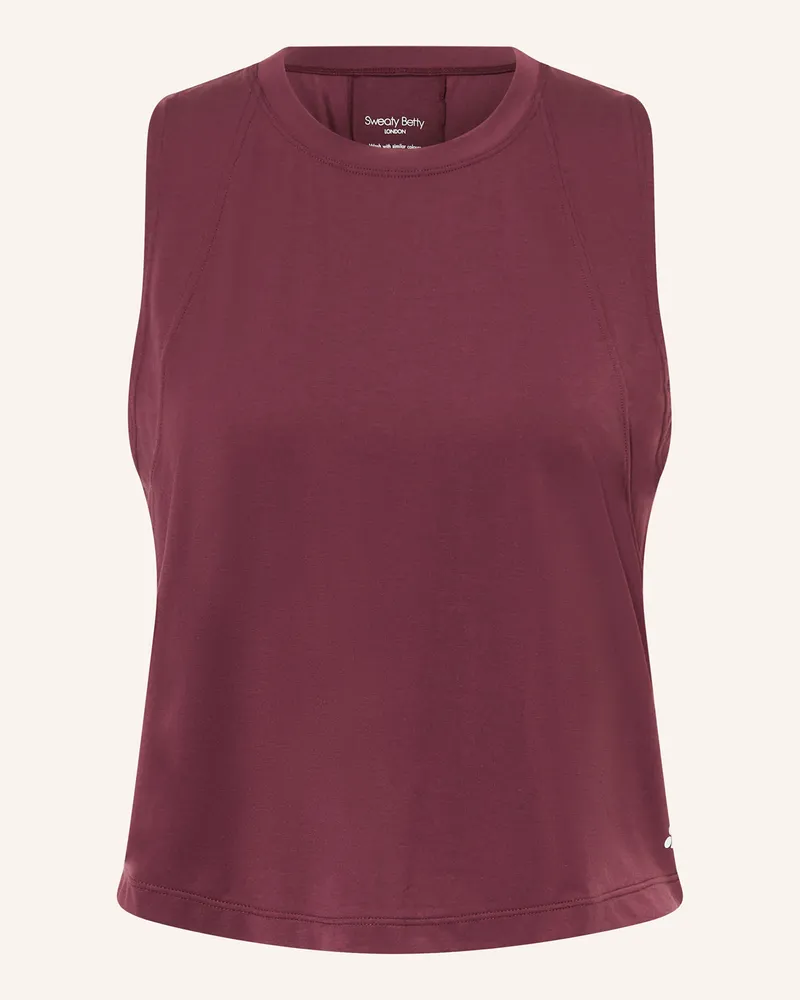 Sweaty Betty Funktions-Tanktop Soft Flow rot Dunkelrot