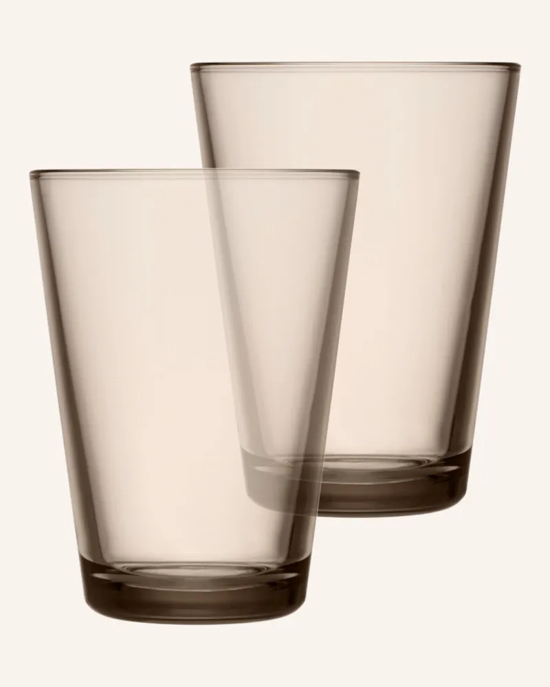 iittala 2er-Set Trinkgläser Karito beige Grau