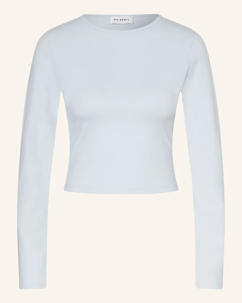 OH APRIL Cropped-Longsleeve Ica blau Hellblau