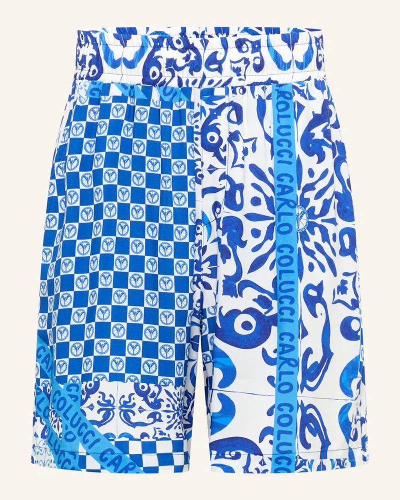 Carlo Colucci Shorts - Mosaic Legacy Fedrigotti blau Dunkelblau