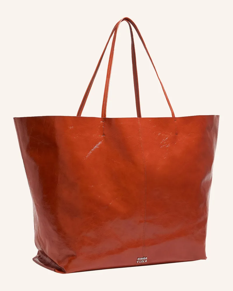 BIMBA Y LOLA Leder-Maxi-Shopper-Tasche Orange