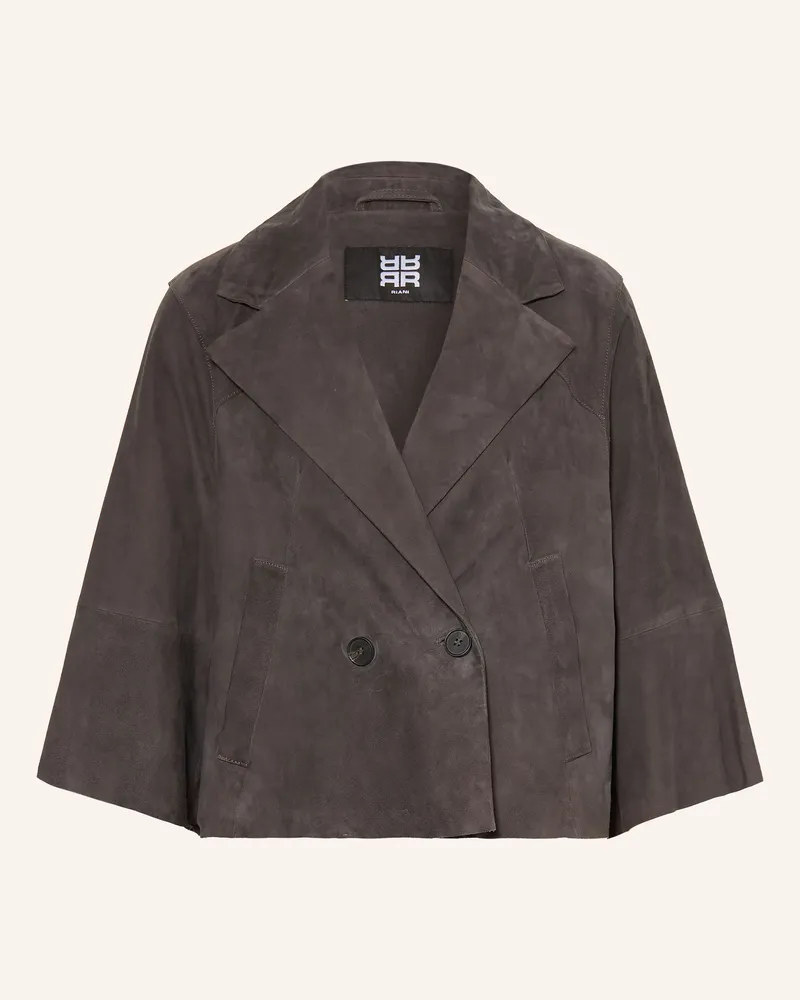 Riani Lederjacke grau Dunkelgrau