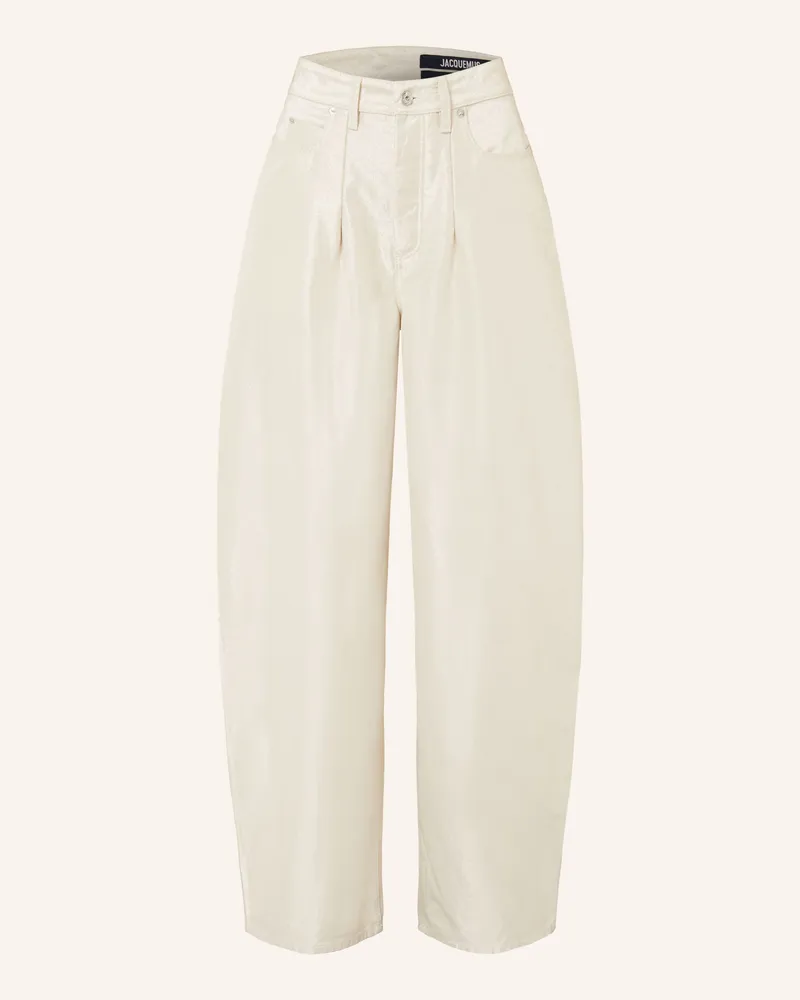 Jacquemus Hose Le De-Nimes weiss Gold