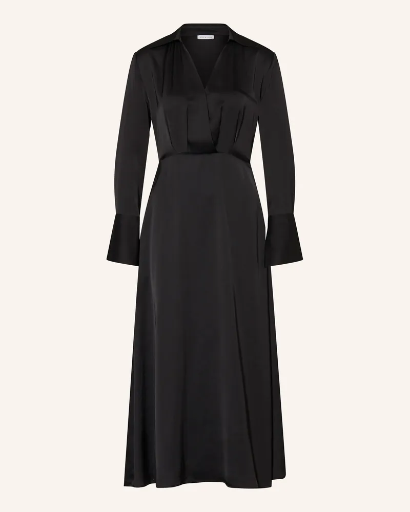Mrs & HUGS Satinkleid schwarz Schwarz