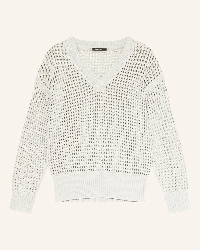 MARC AUREL Pullover mit Glitzergarn Hellgrau