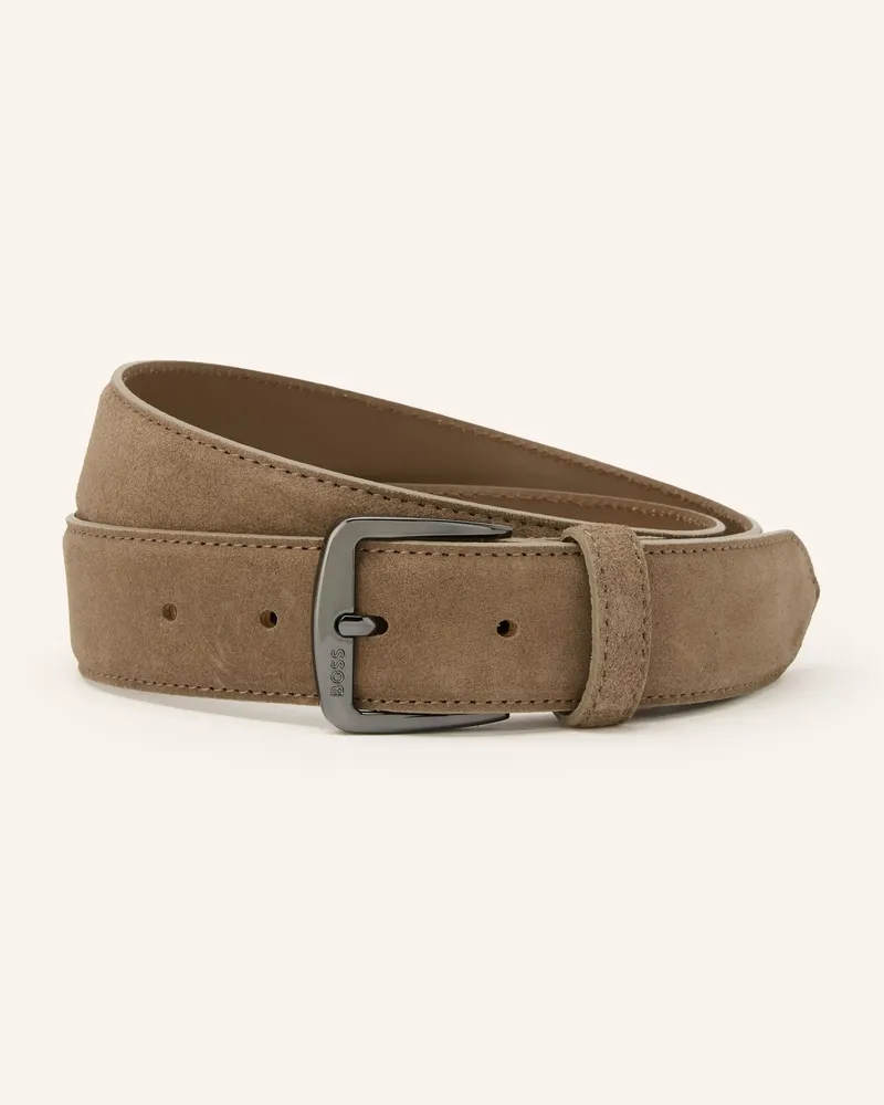 HUGO BOSS Ledergürtel Syhr beige Taupe