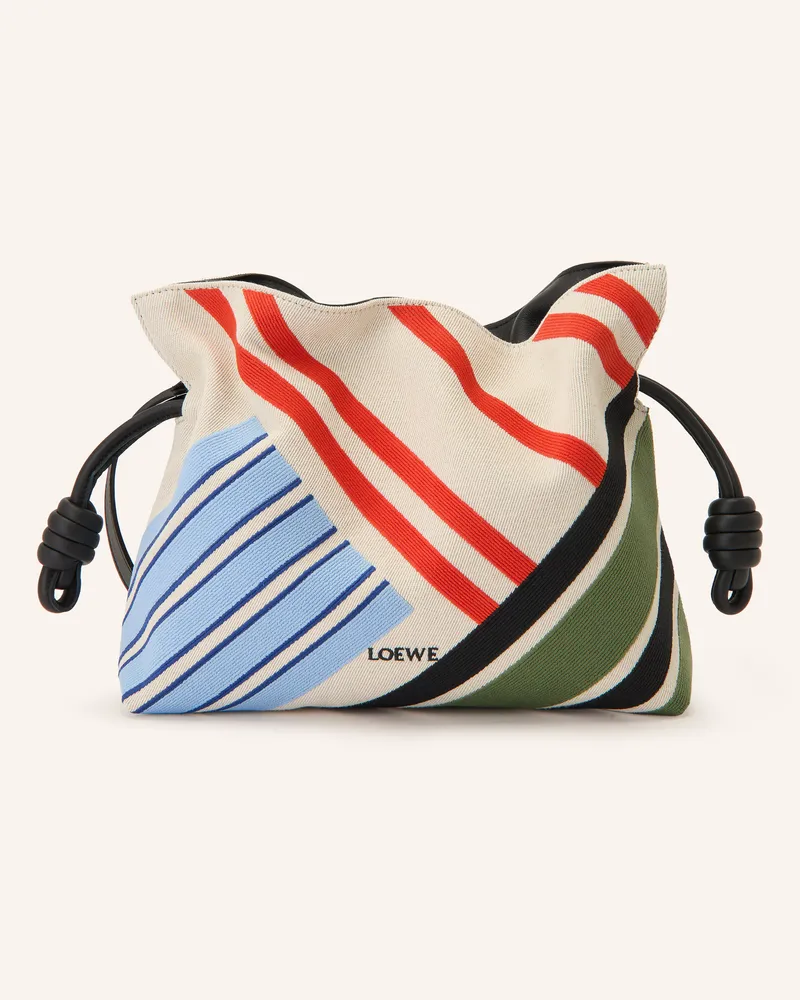 Loewe Clutch Flamenco Medium rot Ecru