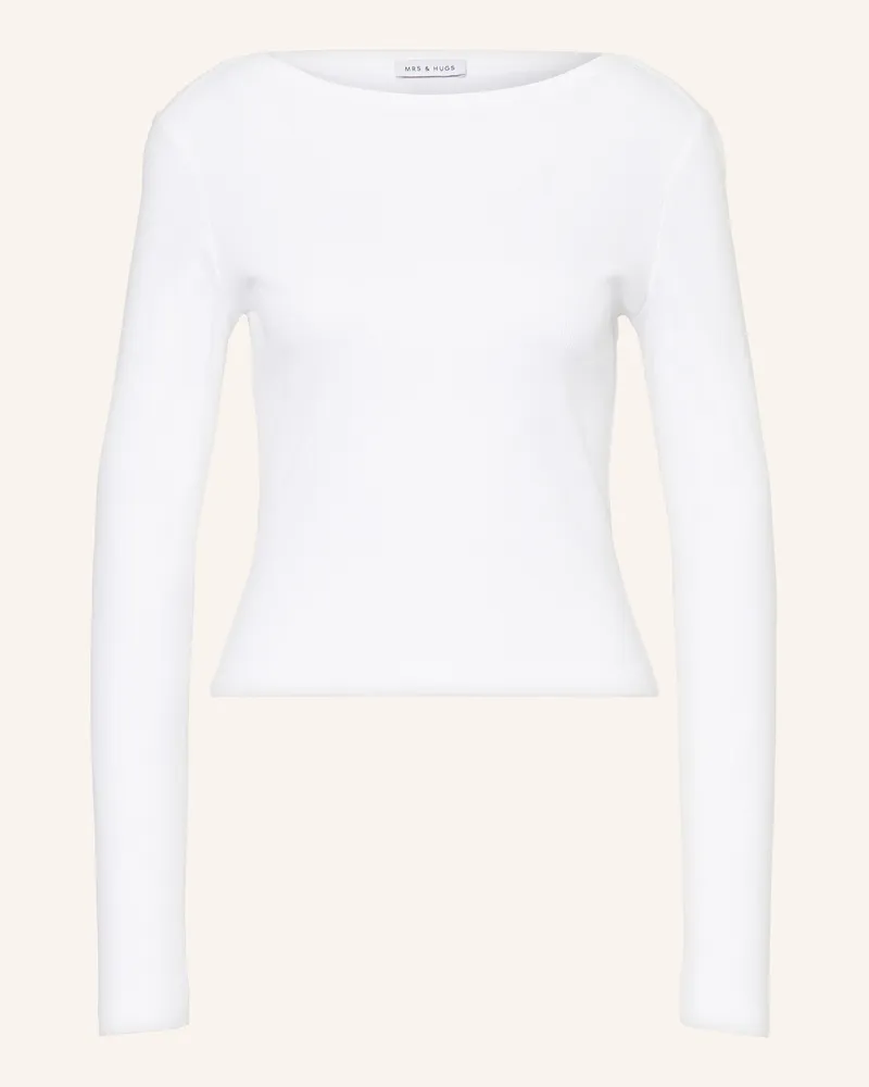 Mrs & HUGS Longsleeve weiss Weiss