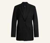 Wollmix-Boyfriend-Blazer schwarz