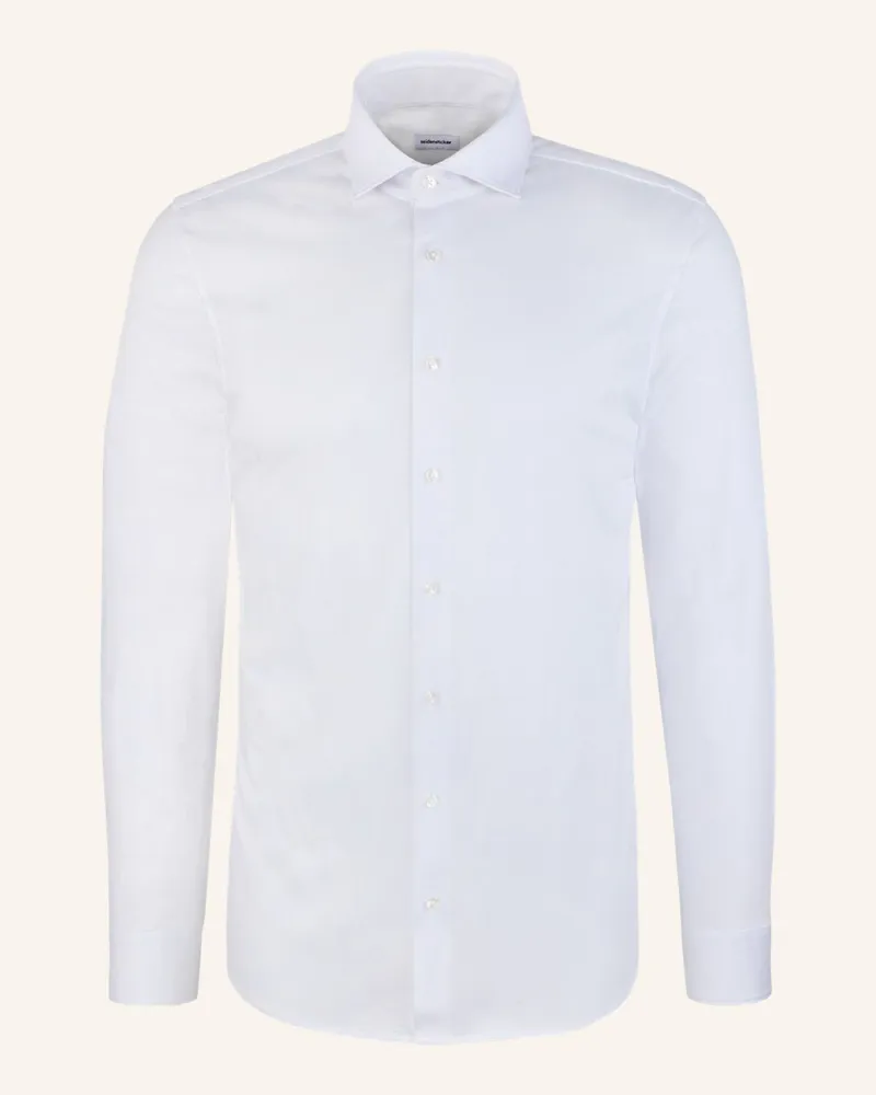 Seidensticker Jerseyhemd Shaped Fit weiss Weiss
