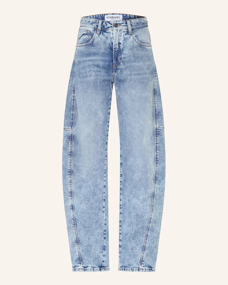 Cambio Barrel Jeans Baggy blau 5414