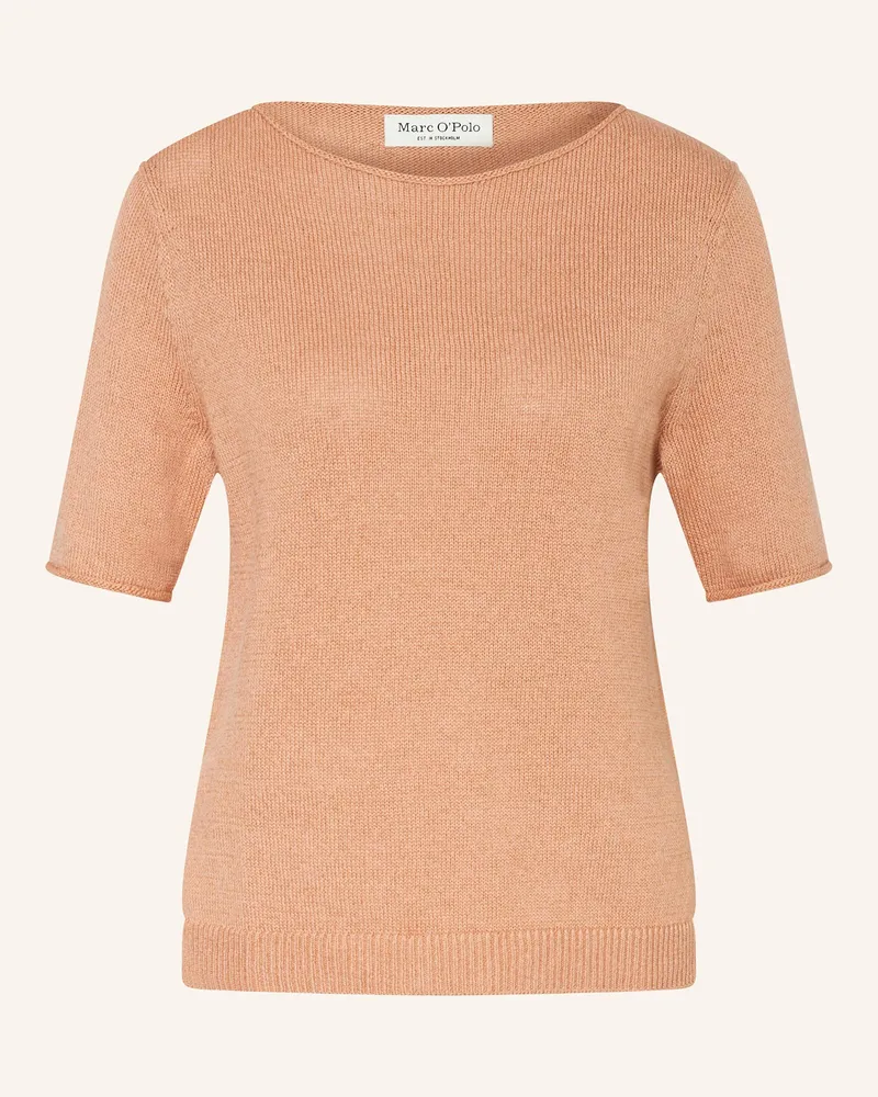 Marc O'Polo Strickshirt mit Leinen Hellorange