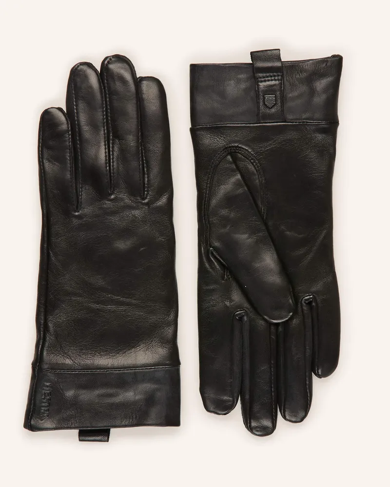 Hestra Lederhandschuhe Diana schwarz Schwarz
