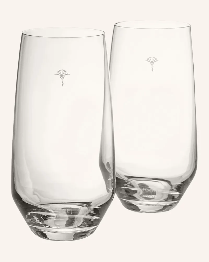 JOOP! 2er-Set Longdrinkgläser SINGLE CORNFLOWER Weiss