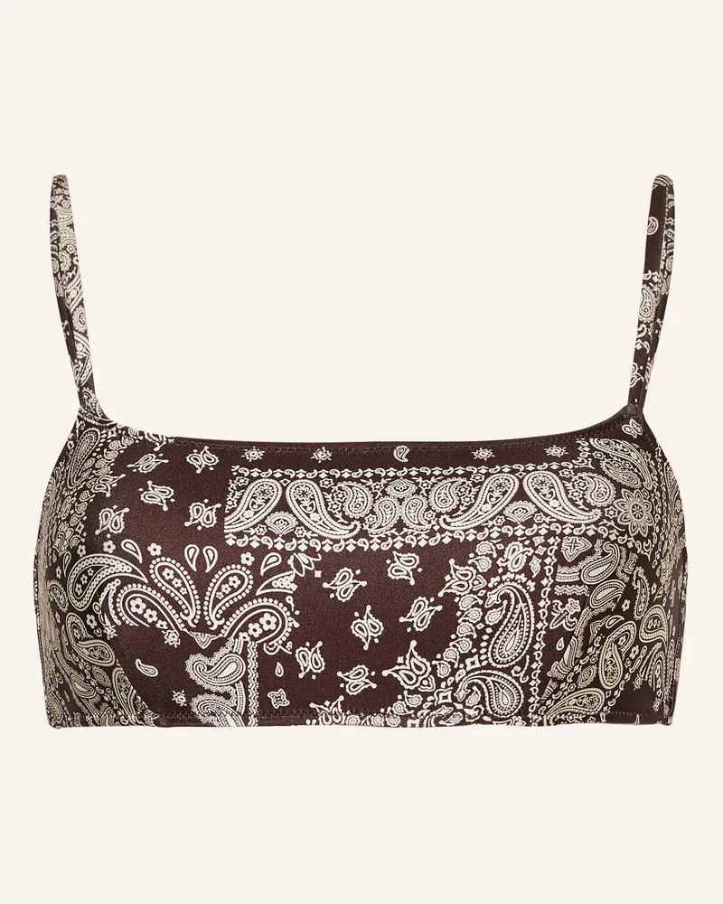 Mrs & HUGS Bustier-Bikini-Top braun Dunkelbraun