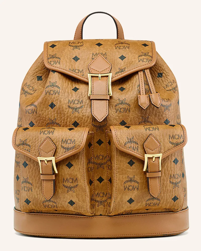 MCM Rucksack Aren Small braun Cognac