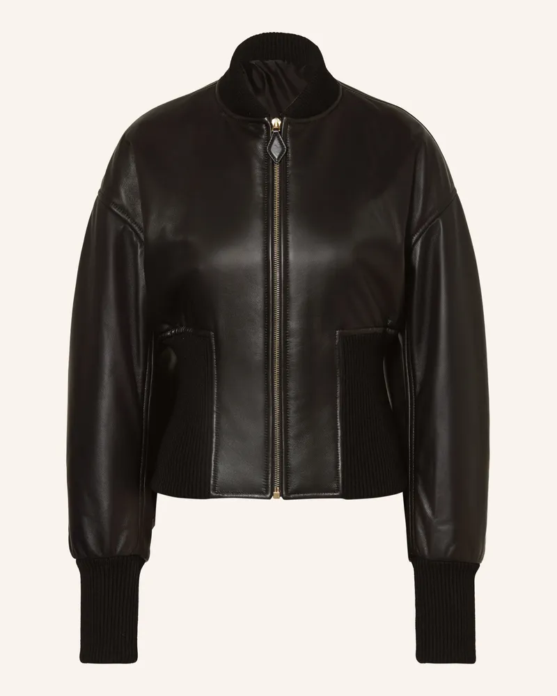 Alaïa Lederblouson schwarz Schwarz