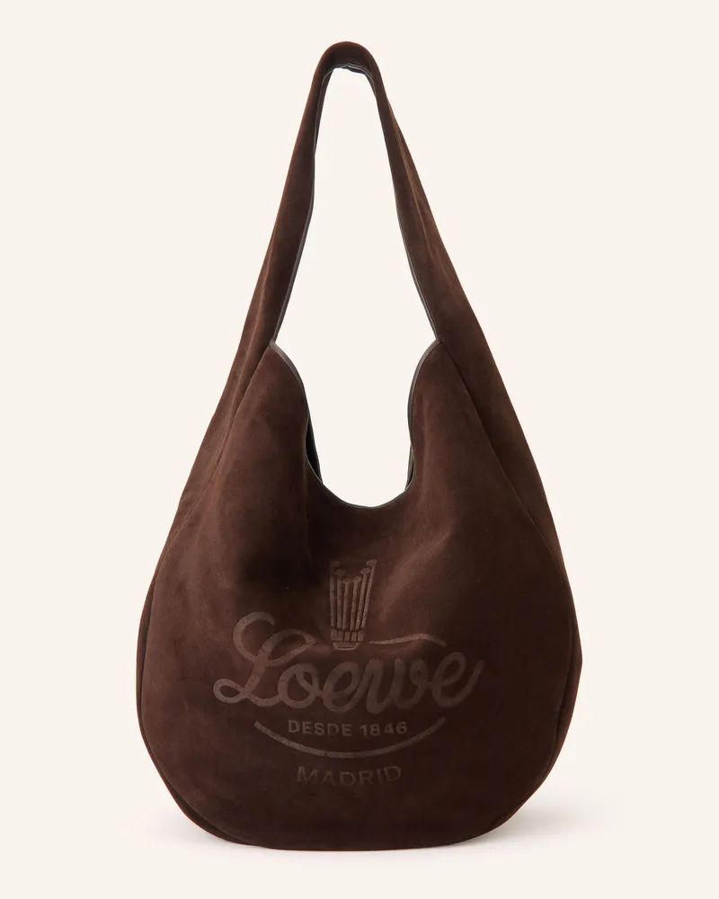 Loewe Beuteltasche Roomy Mit Pouch braun Dunkelbraun