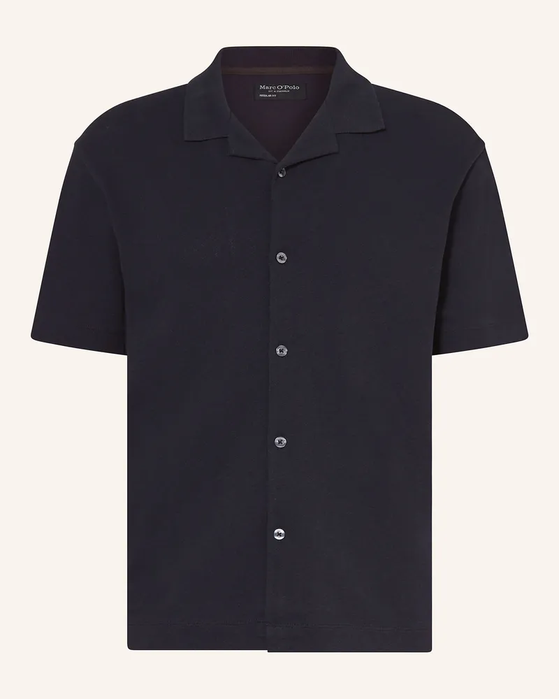 Marc O'Polo Jerseyhemd Regular Fit Dunkelblau